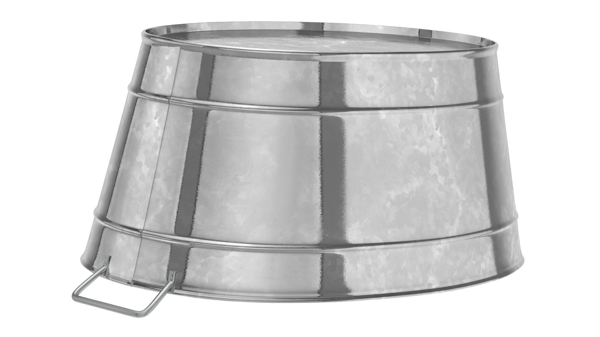 3D Large Galvanized Steel Oval Tub