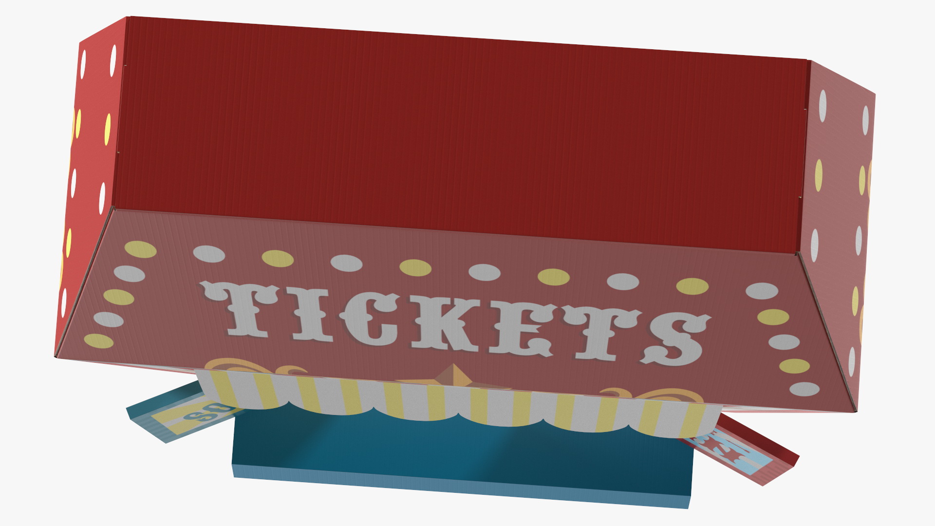 3D Ticket Booth Cardboard Stand model