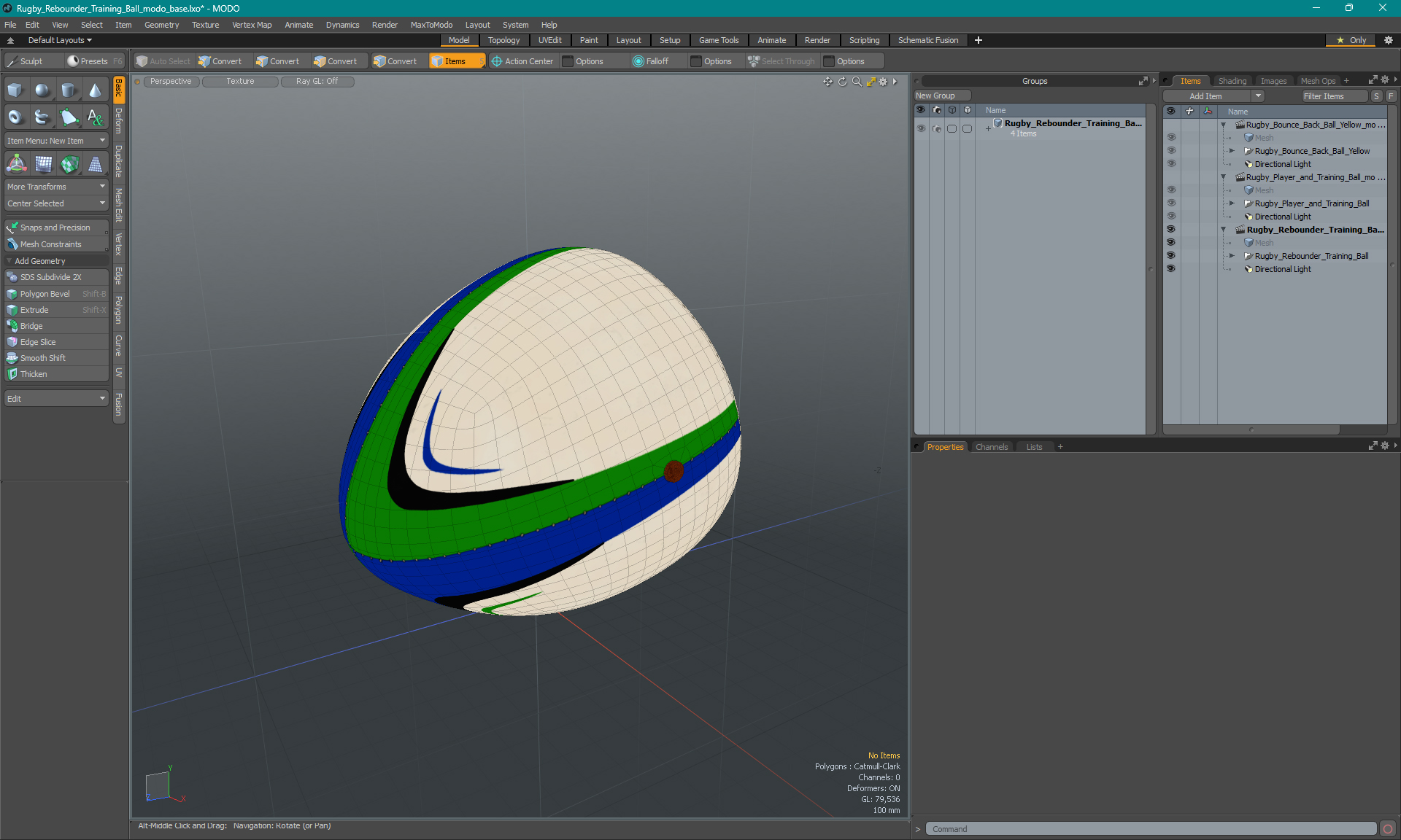 Rugby Rebounder Training Ball 3D model