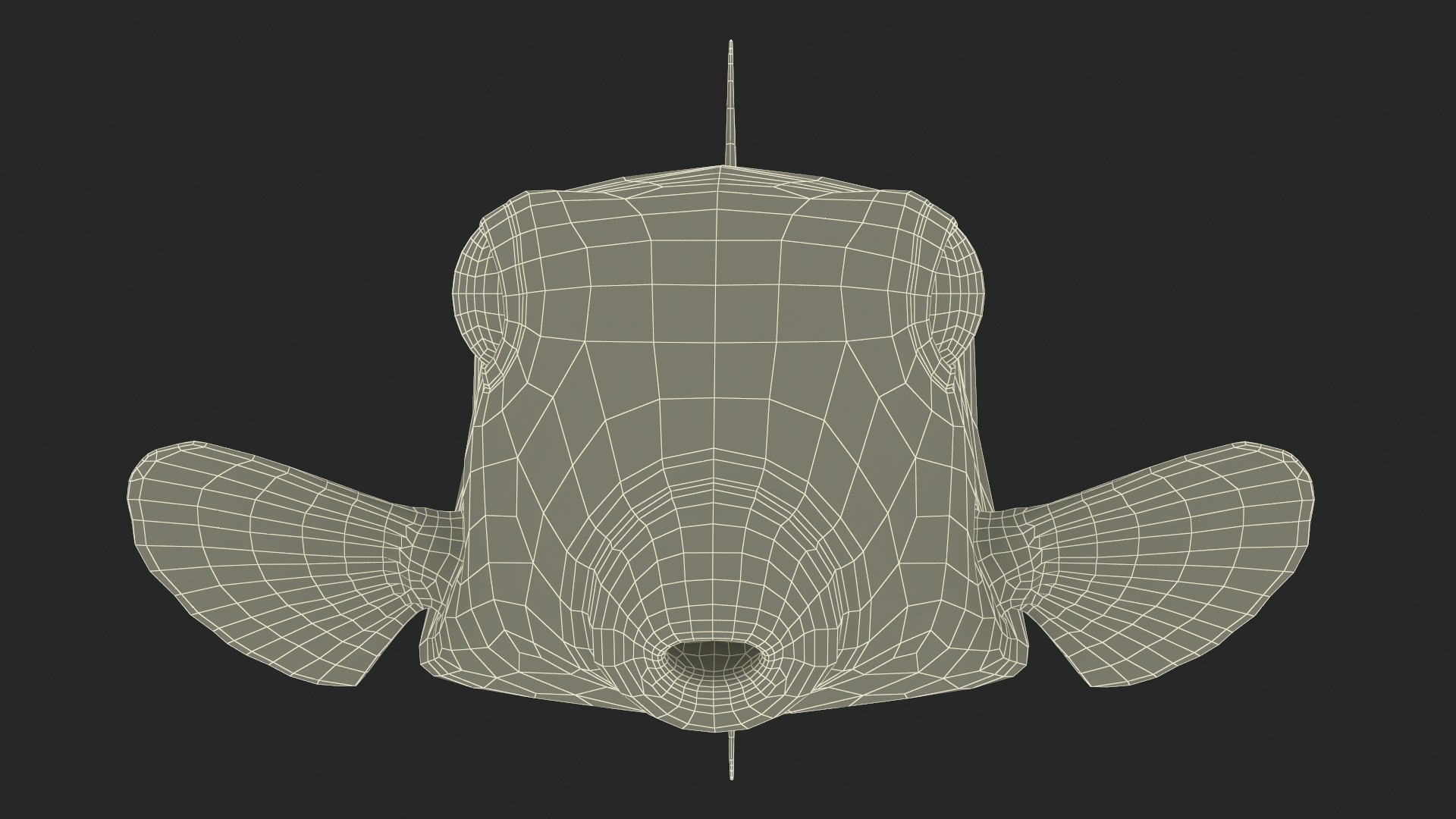 Yellow Spotted Boxfish Rigged 3D model