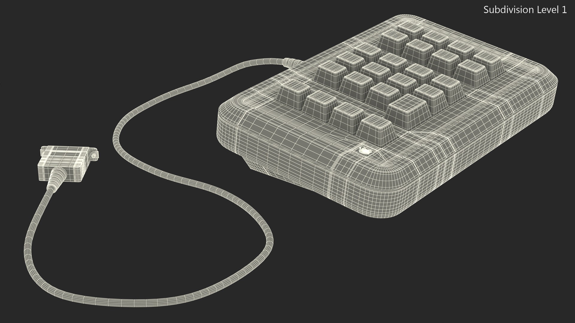 Vintage Numeric Keypad Peripheral Apple 3D model