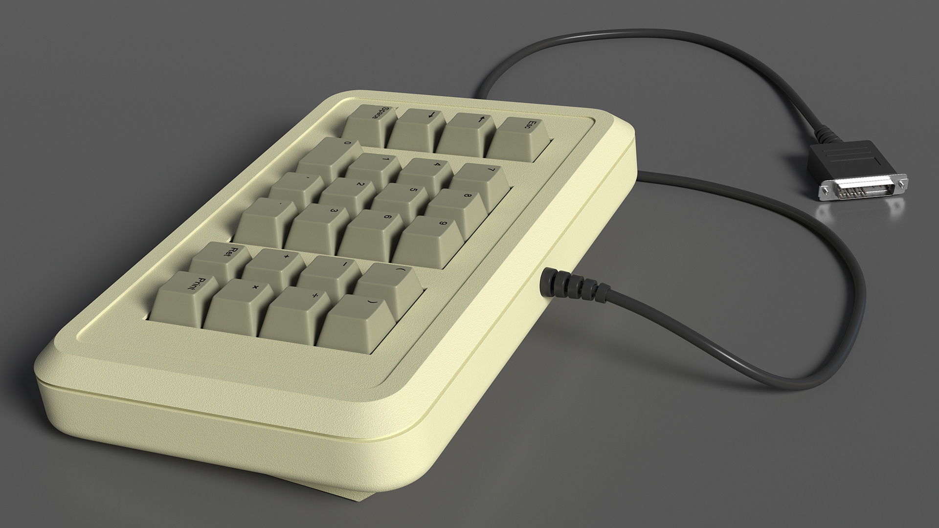 Vintage Numeric Keypad Peripheral Apple 3D model