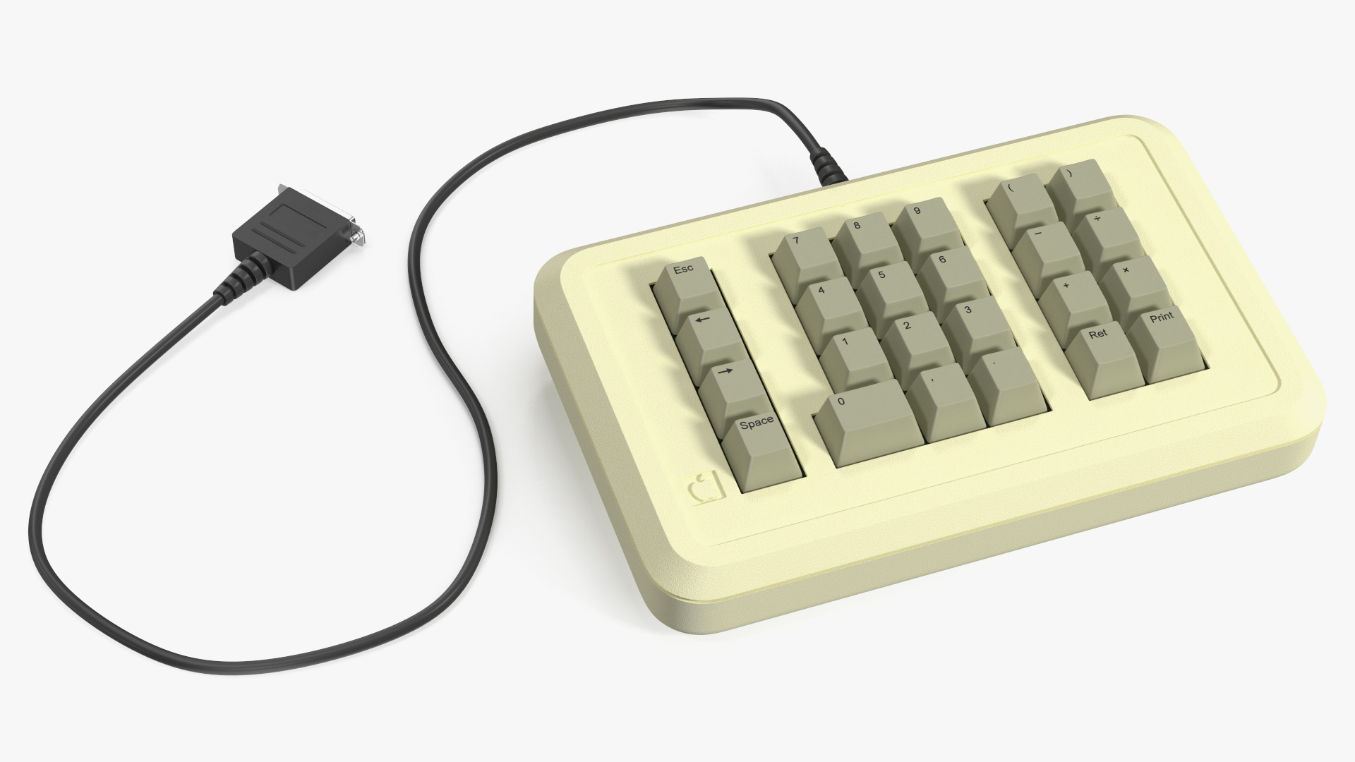 Vintage Numeric Keypad Peripheral Apple 3D model