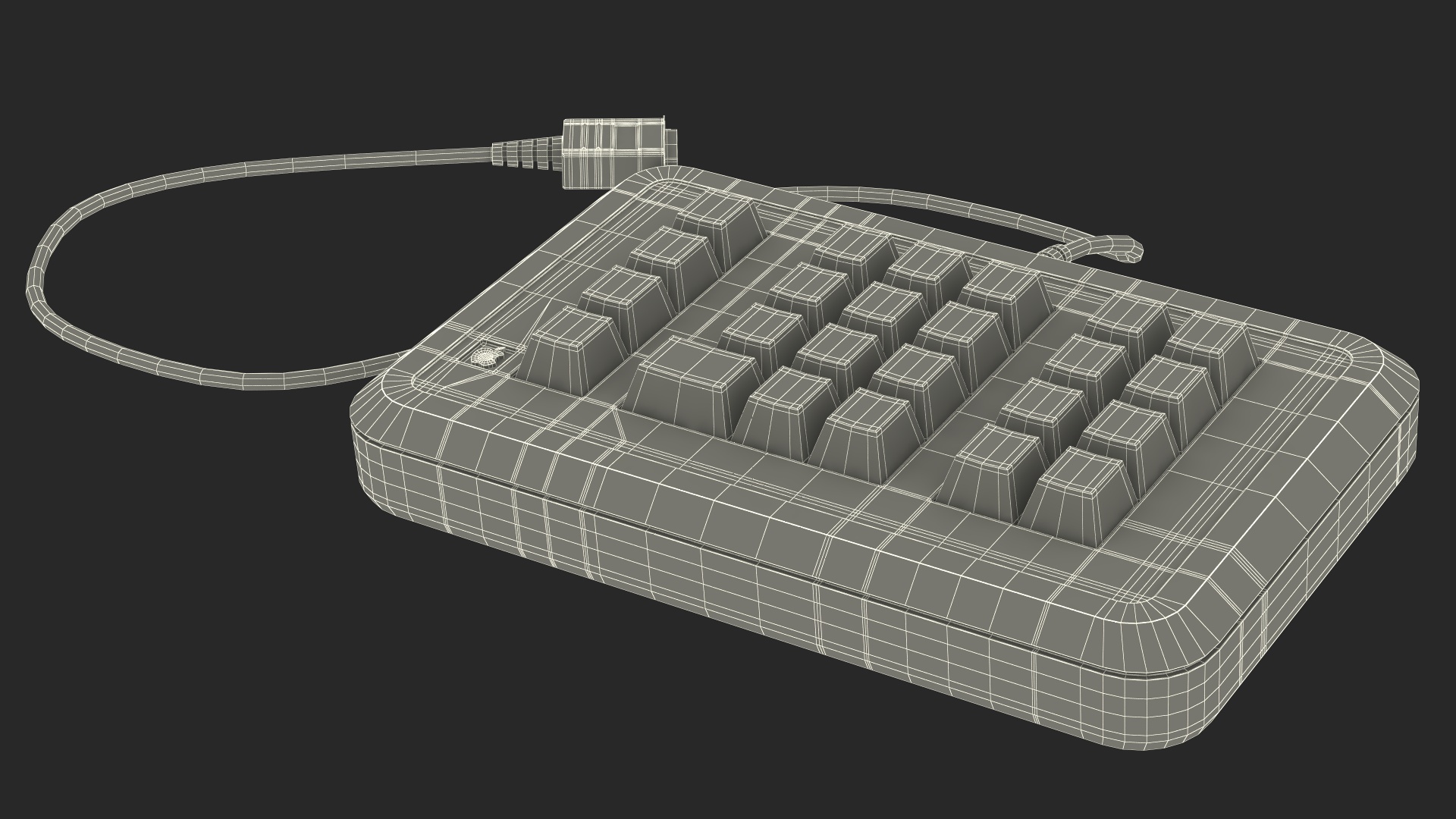 Vintage Numeric Keypad Peripheral Apple 3D model