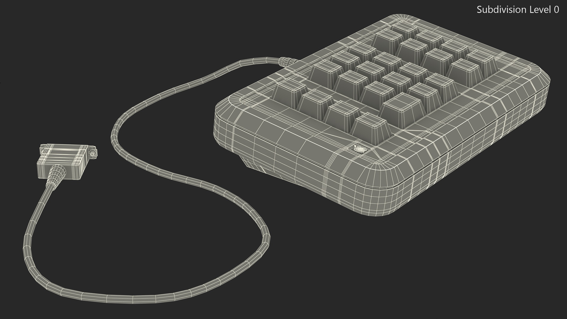 Vintage Numeric Keypad Peripheral Apple 3D model