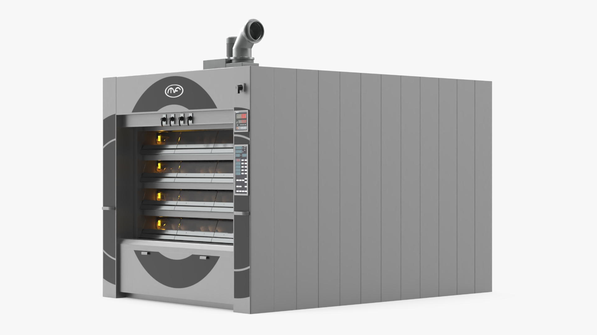 Steam Deck Oven Mondial Forni with Buns 3D model