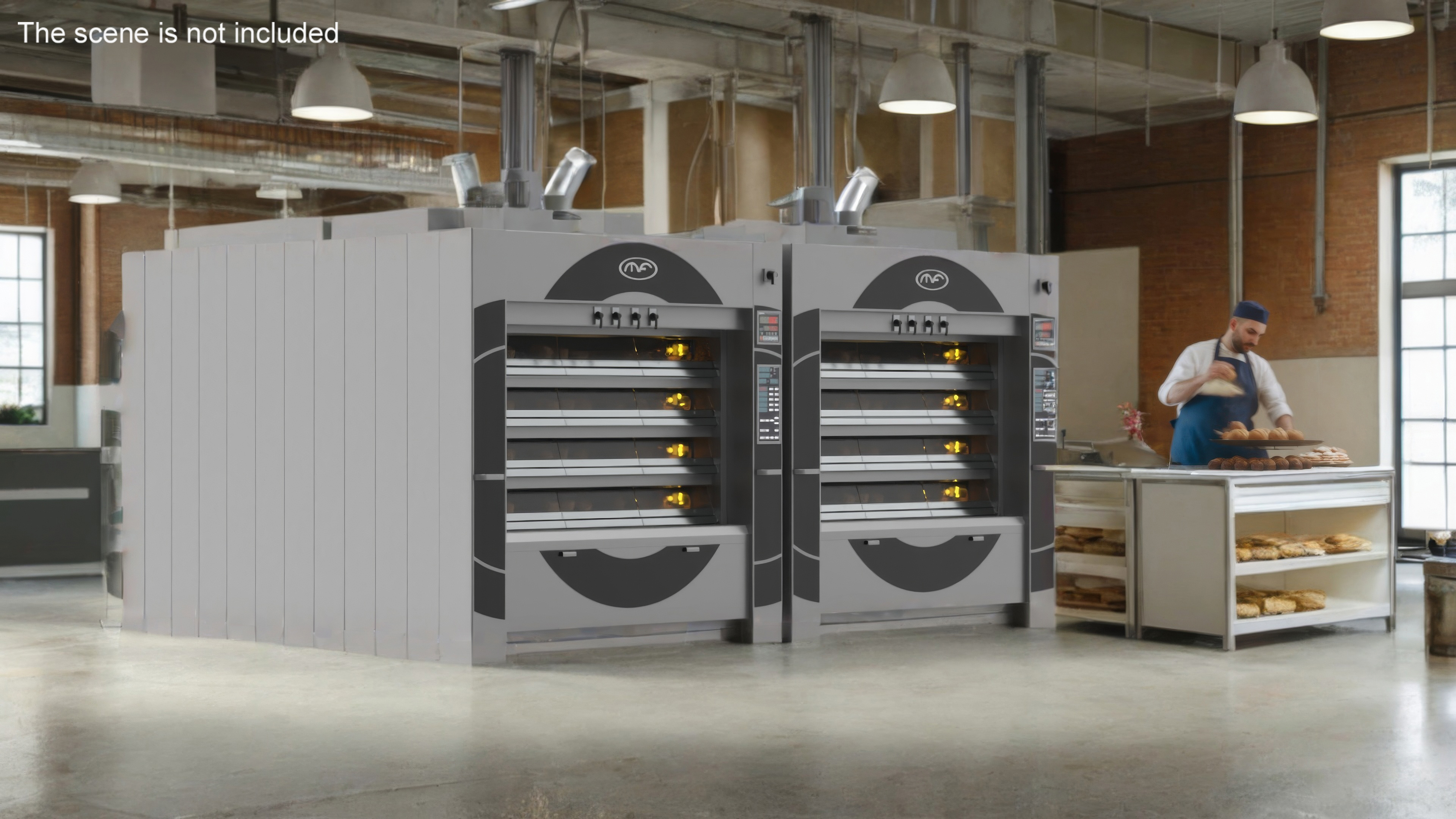 Steam Deck Oven Mondial Forni with Buns 3D model