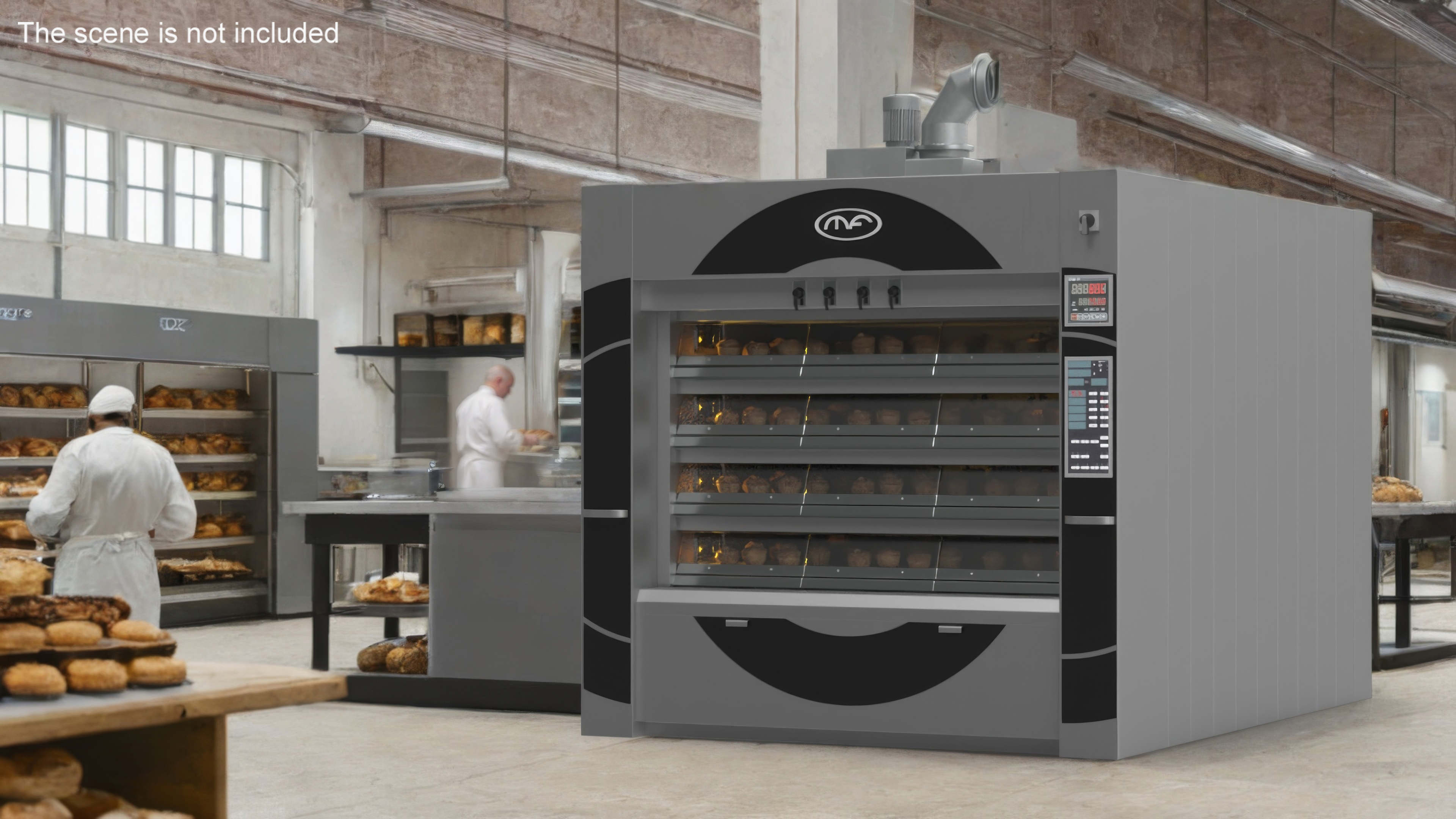 Steam Deck Oven Mondial Forni with Buns 3D model