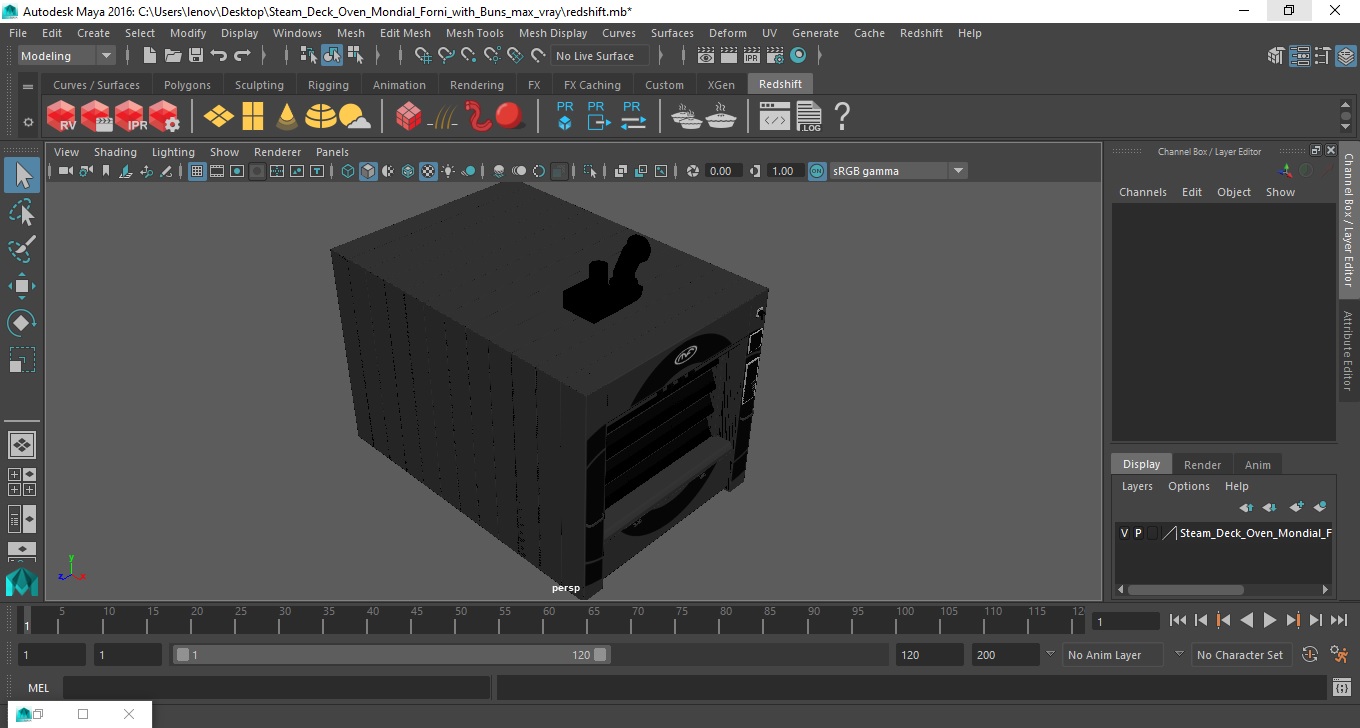 Steam Deck Oven Mondial Forni with Buns 3D model