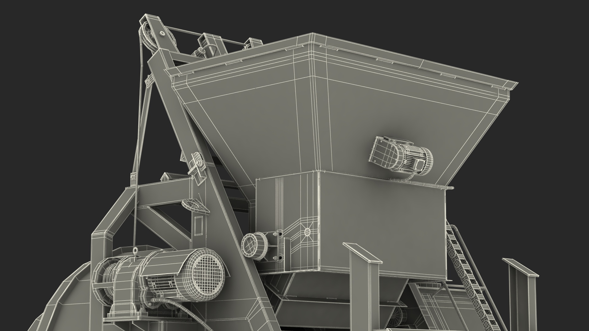 Electric Concrete Mixer Pump JBT40 3D model