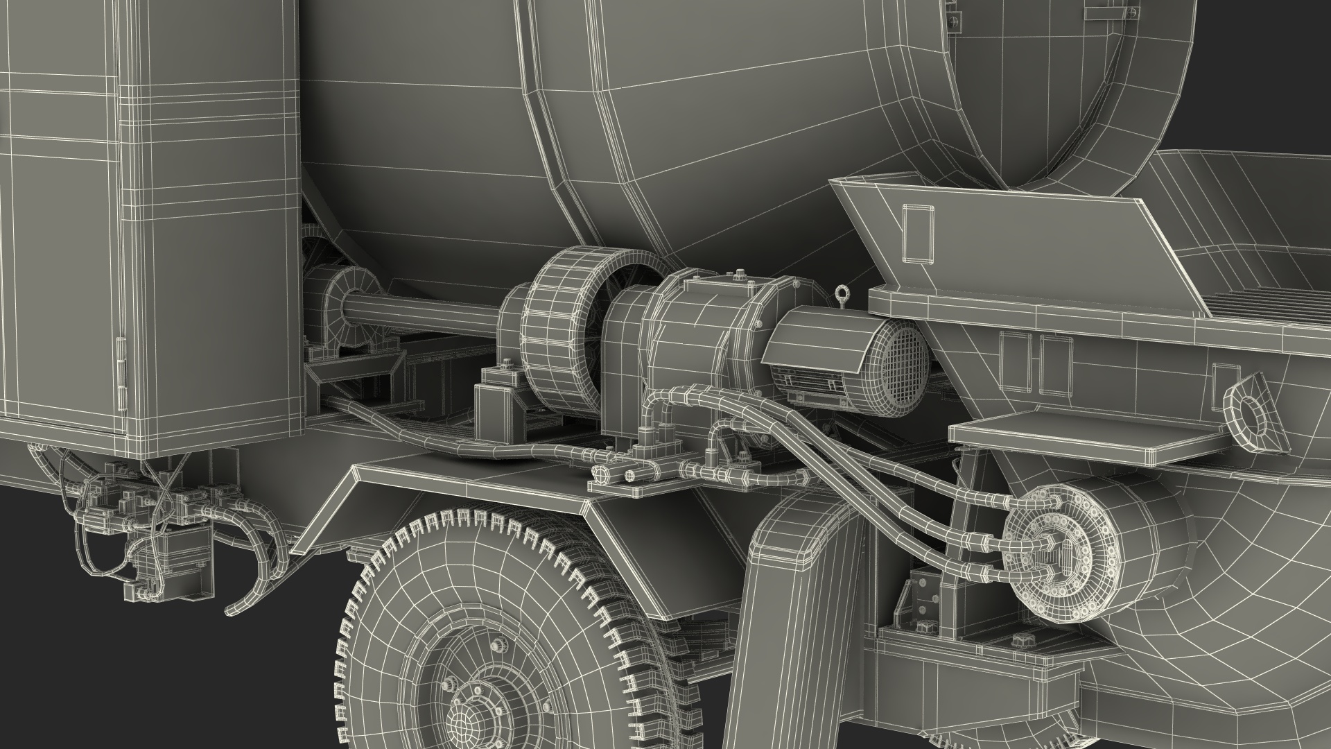 Electric Concrete Mixer Pump JBT40 3D model