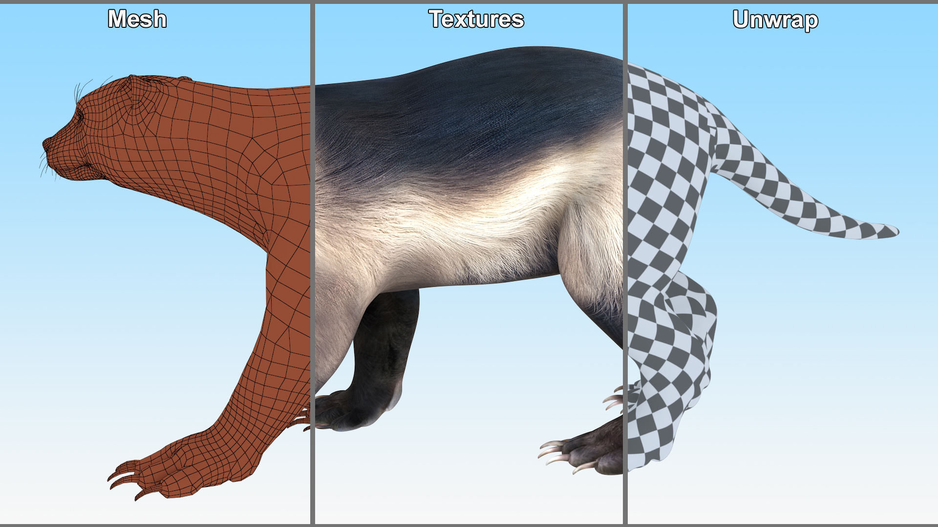 Wolverine Light Color Walking Pose 3D model