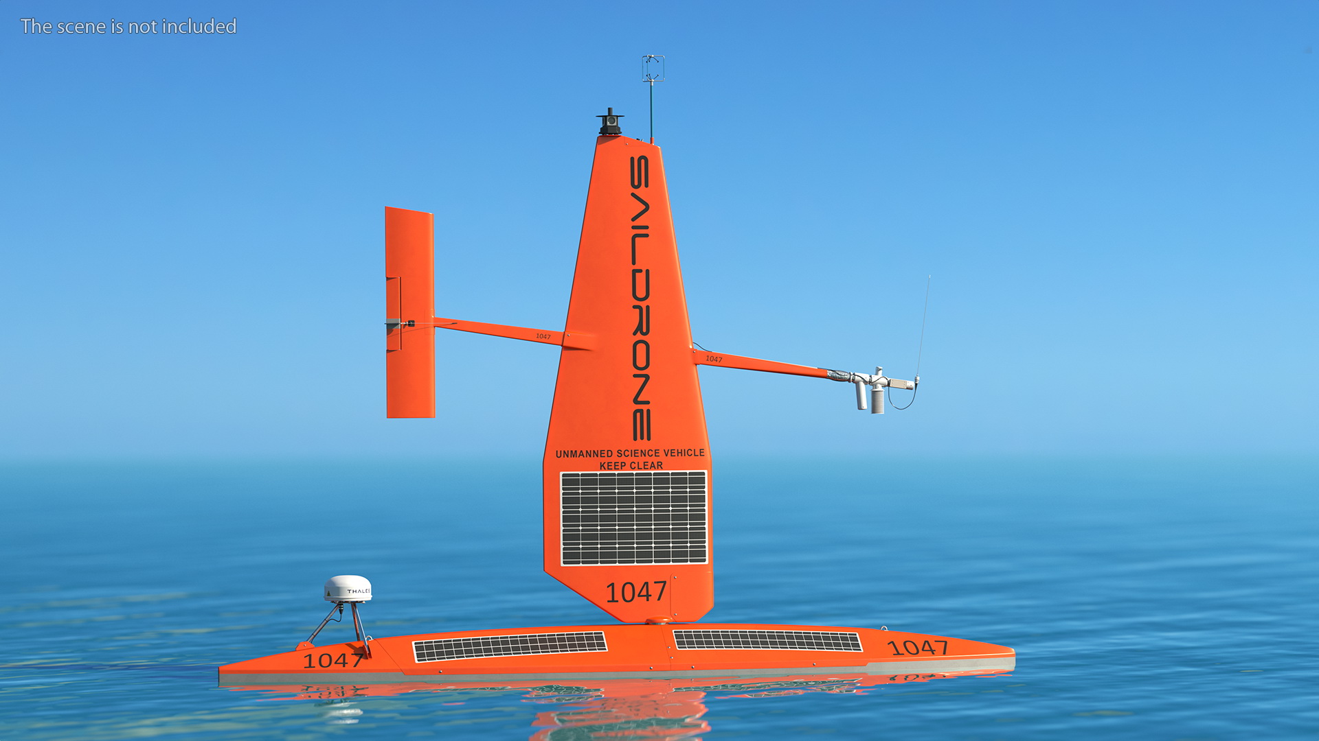 3D Saildrone Uncrewed Surface Vehicle Rigged