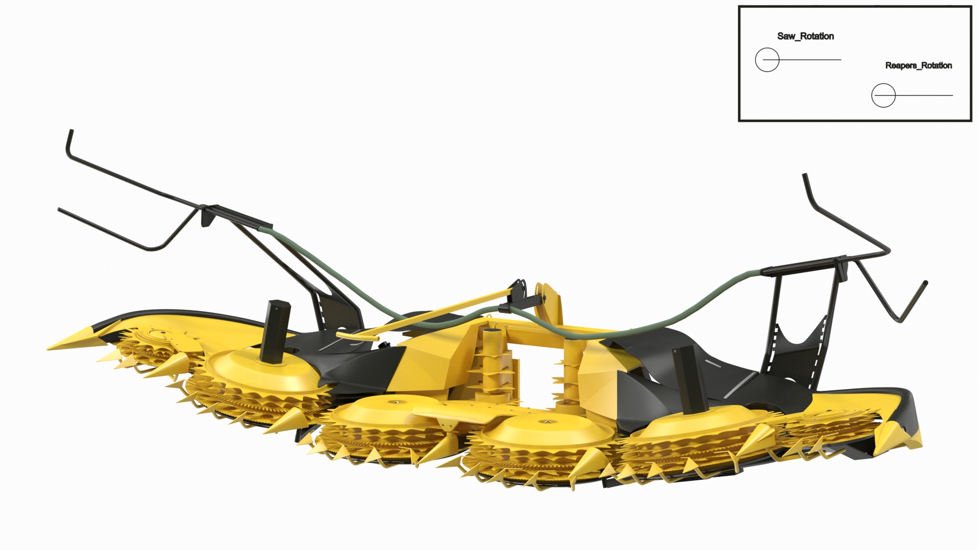 3D New Holland 750BFI Rotary Corn Head New Rigged