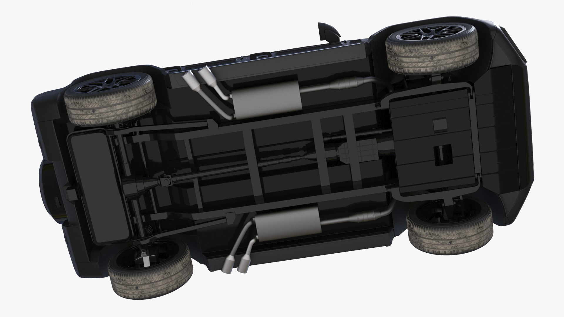 Modern Luxury SUV Black Matte 3D model