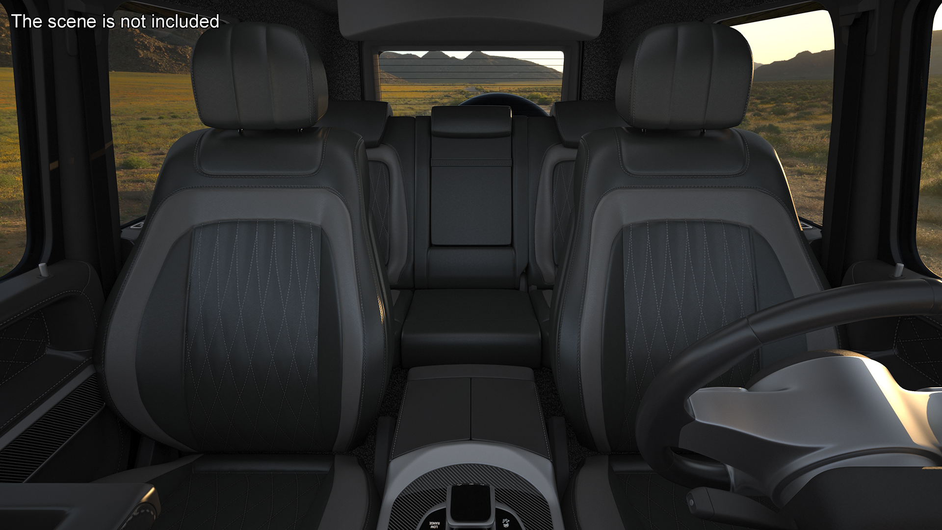 Modern Luxury SUV Black Matte 3D model