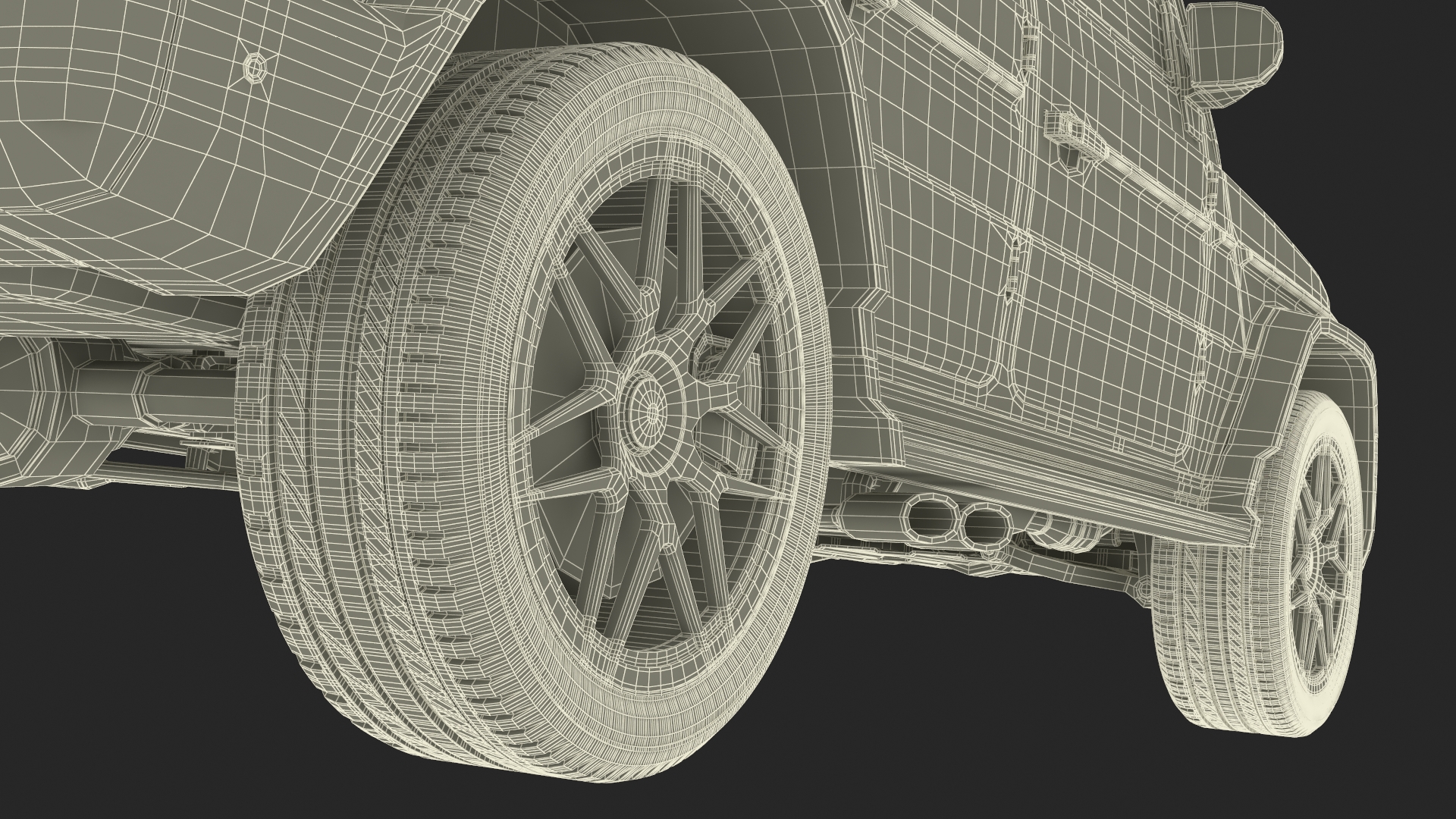 Modern Luxury SUV Black Matte 3D model