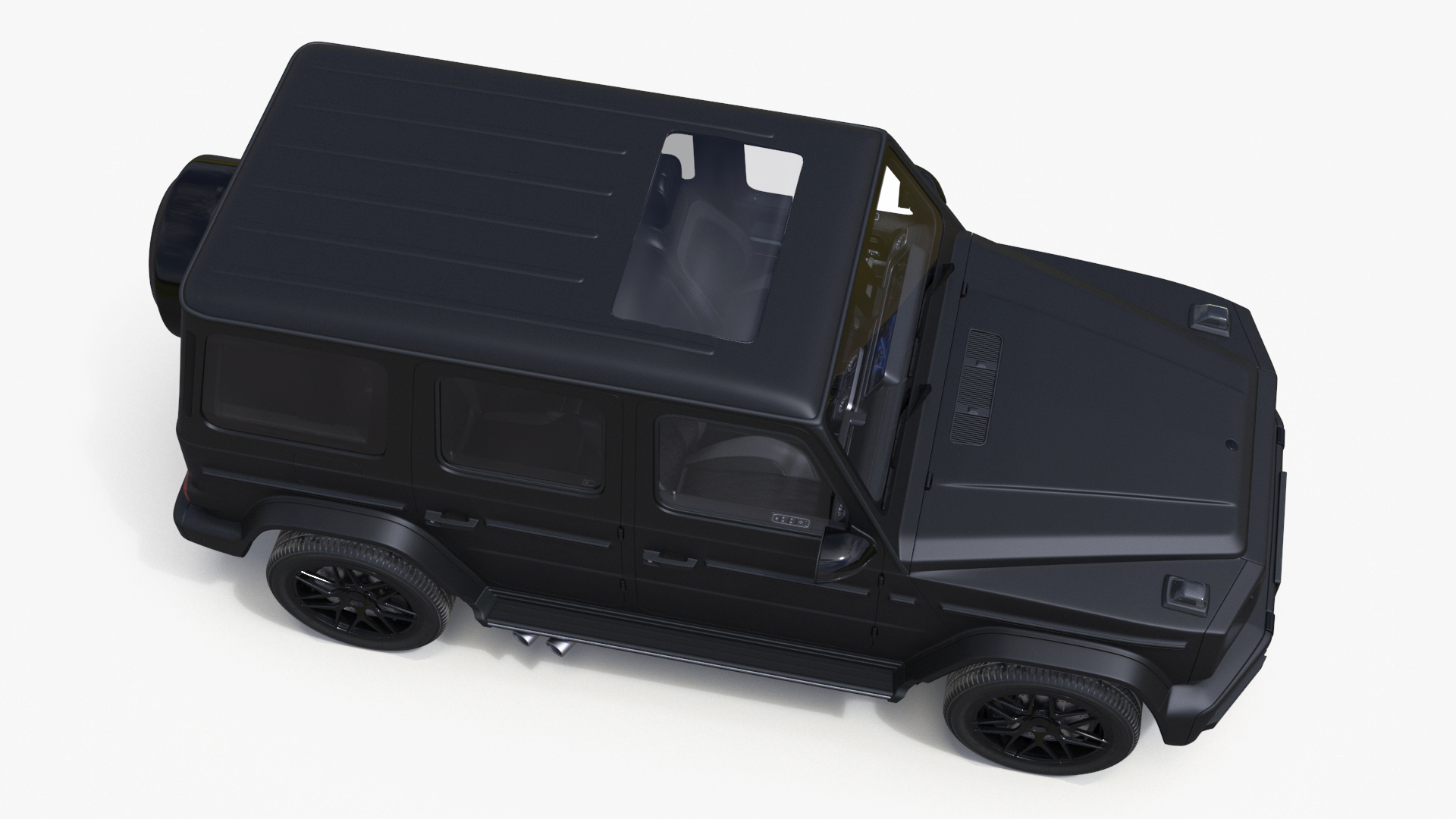 Modern Luxury SUV Black Matte 3D model
