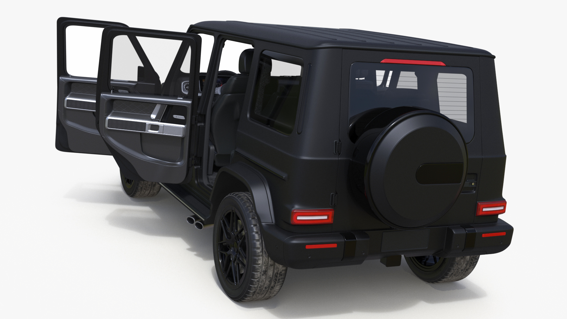 Modern Luxury SUV Black Matte 3D model