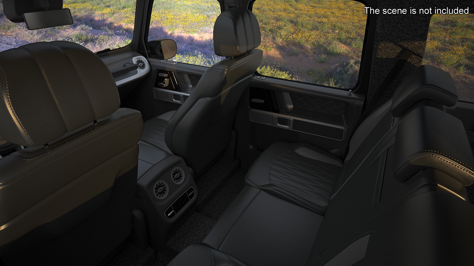 Modern Luxury SUV Black Matte 3D model