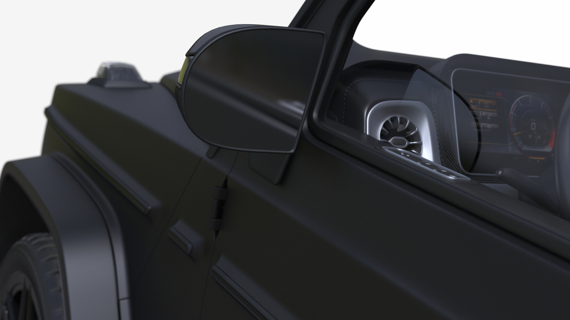 Modern Luxury SUV Black Matte 3D model