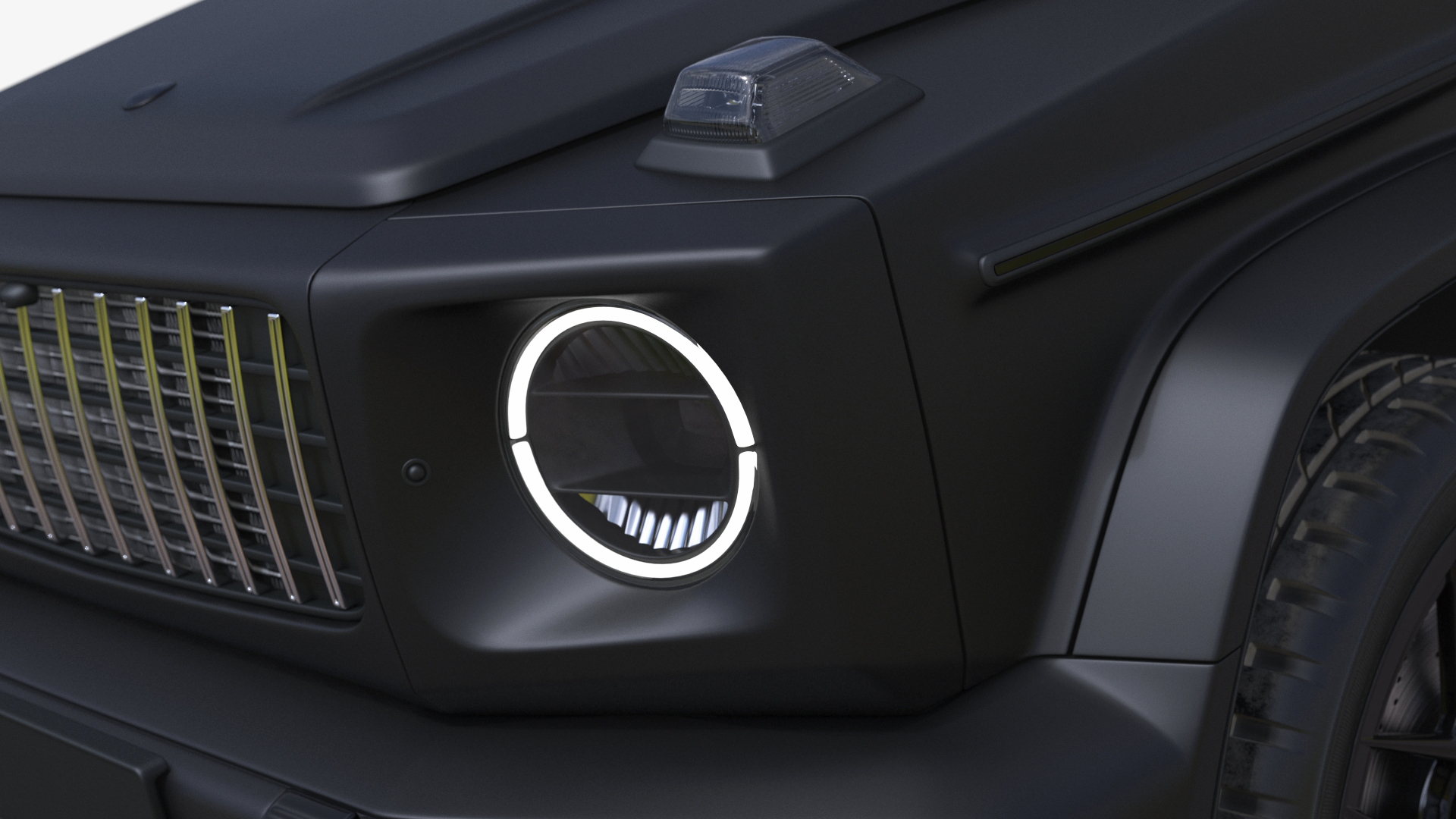 Modern Luxury SUV Black Matte 3D model