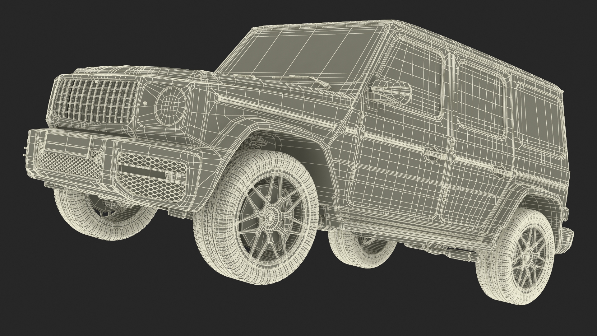 Modern Luxury SUV Black Matte 3D model