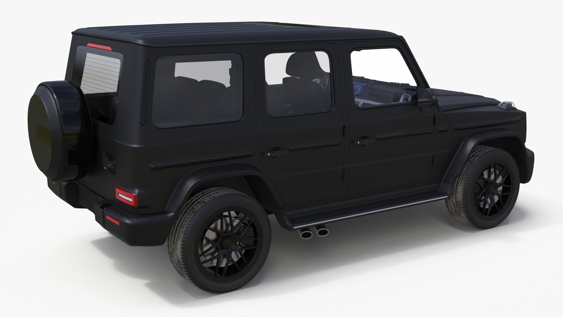 Modern Luxury SUV Black Matte 3D model