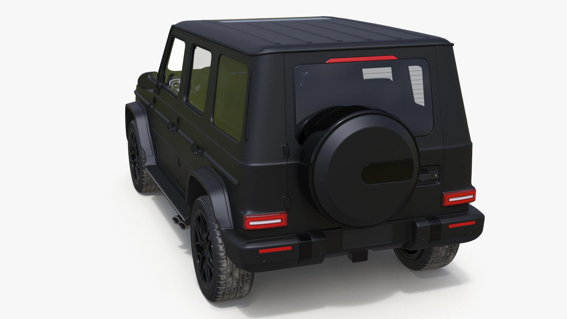 Modern Luxury SUV Black Matte 3D model