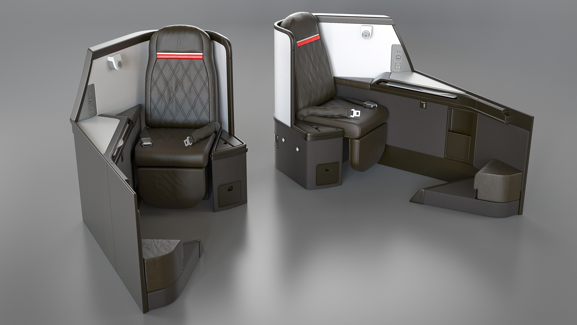 Airplane Business Class Seats Side 3D model