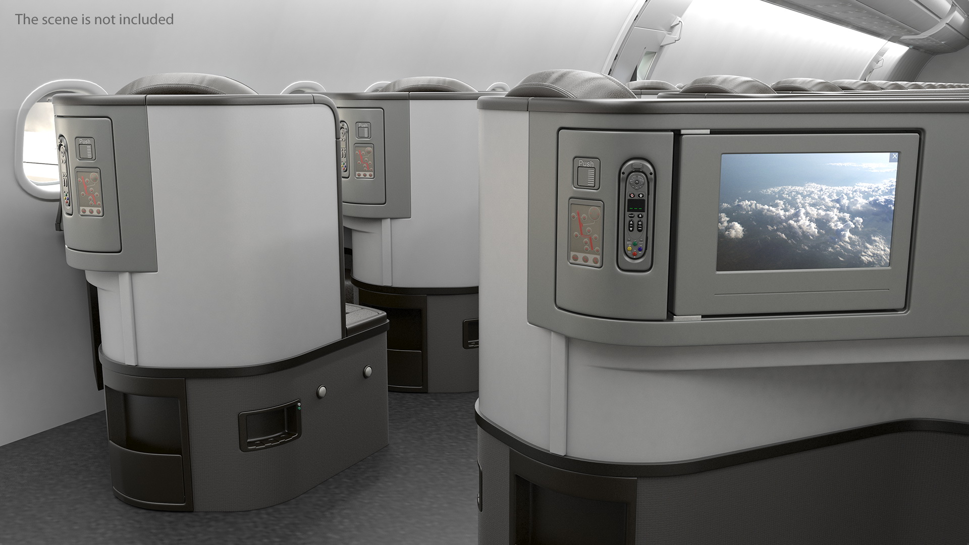 Airplane Business Class Seats Side 3D model