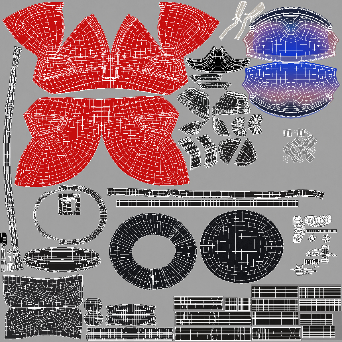 3D model Fire Helmet Red