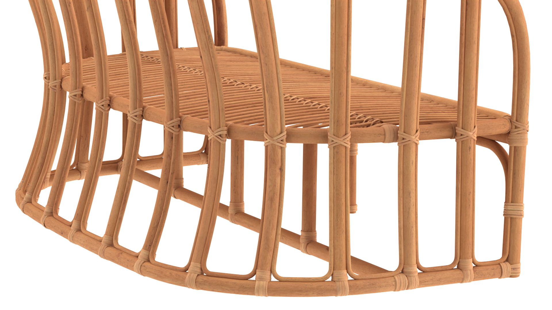 3D Vintage Rattan Furniture Set model