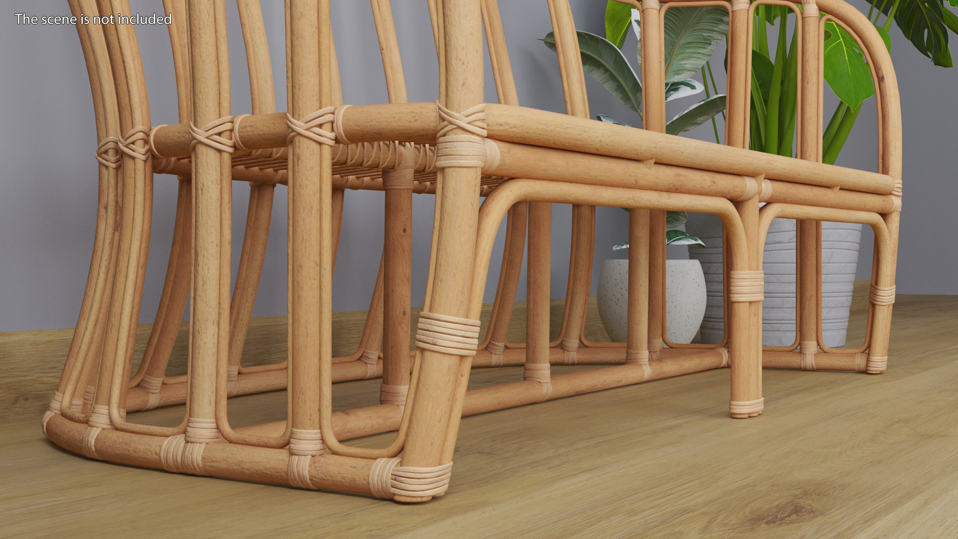 3D Vintage Rattan Furniture Set model
