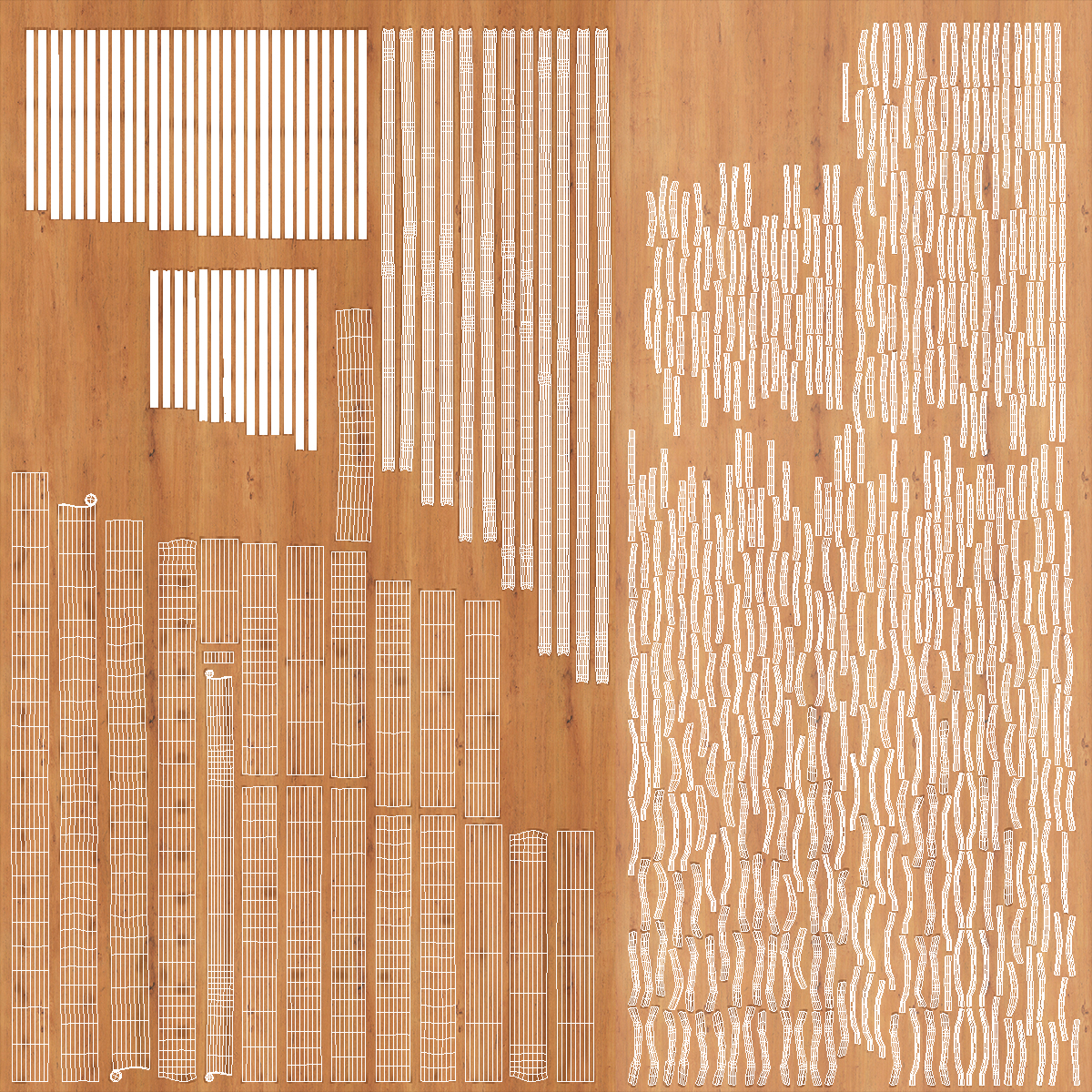 3D Vintage Rattan Furniture Set model