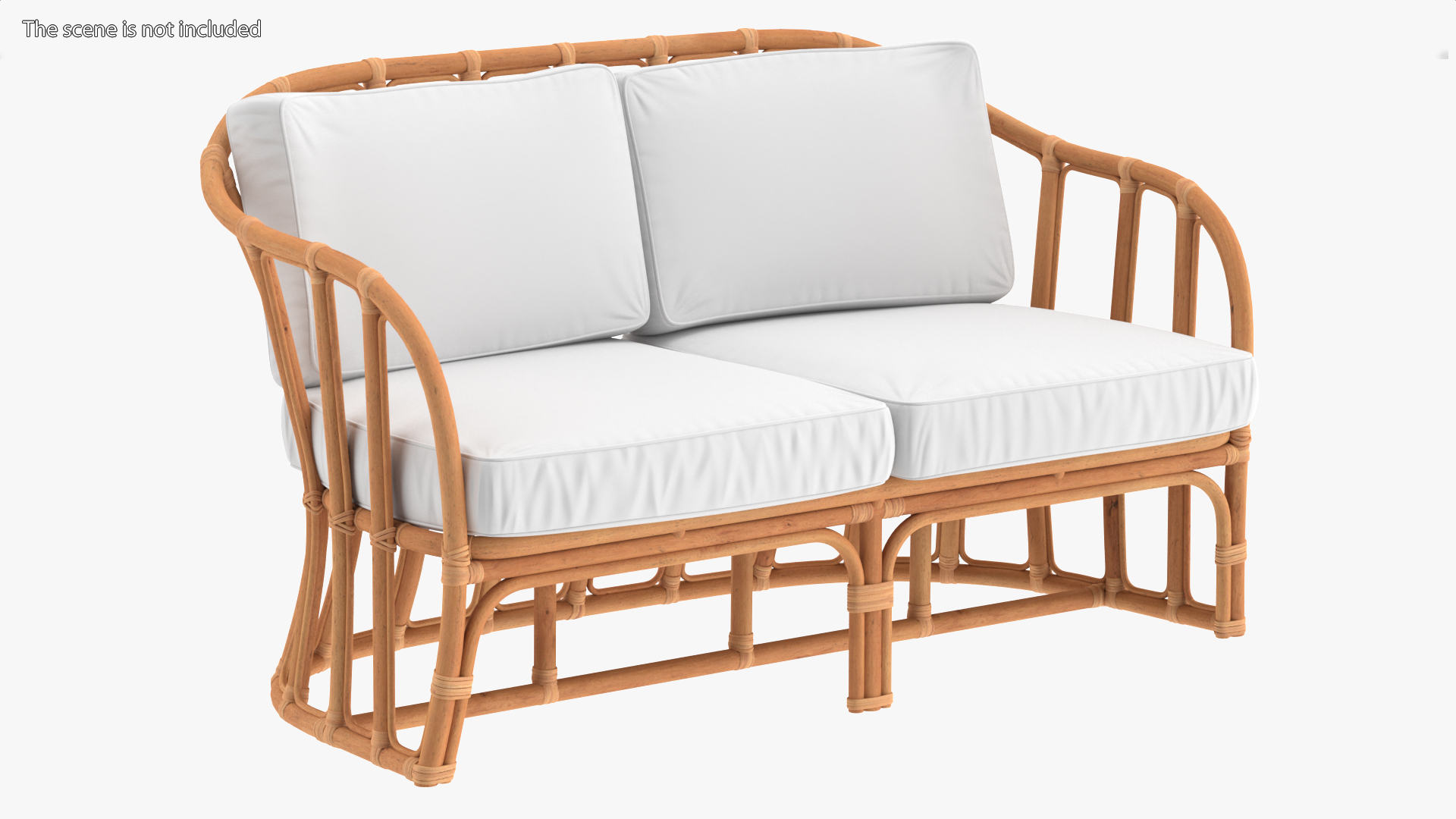 3D Vintage Rattan Furniture Set model