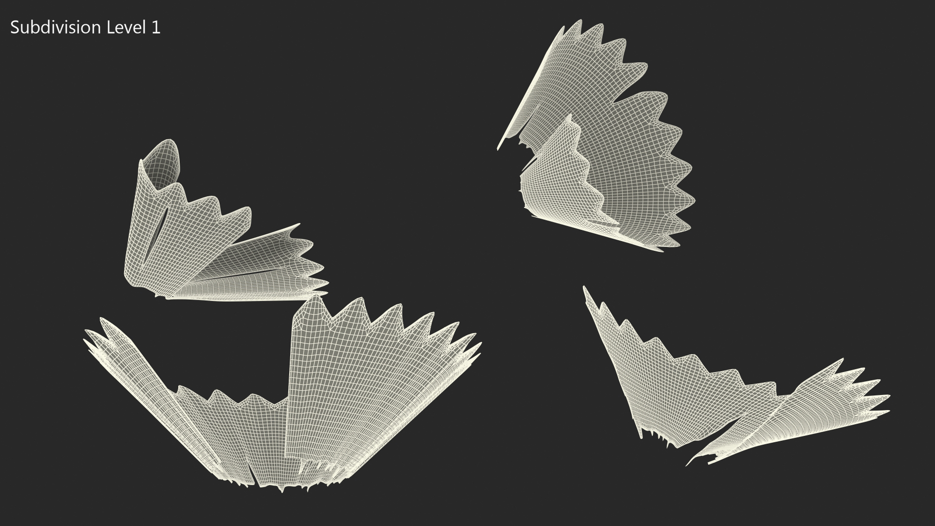 Colorful Pencil Shavings 3D model