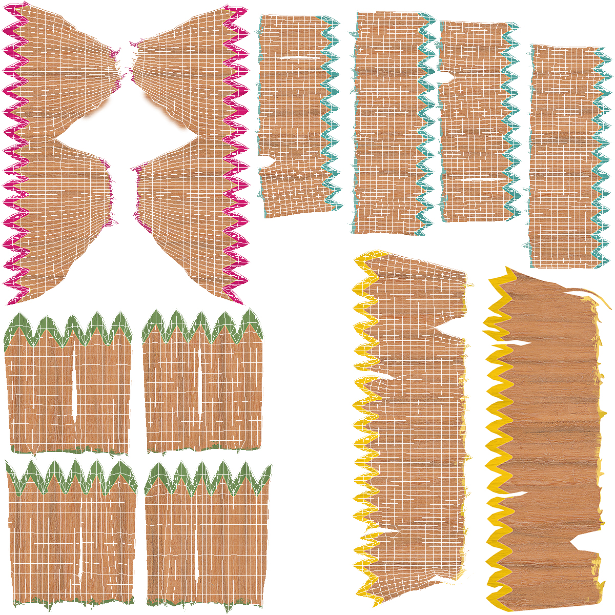 Colorful Pencil Shavings 3D model