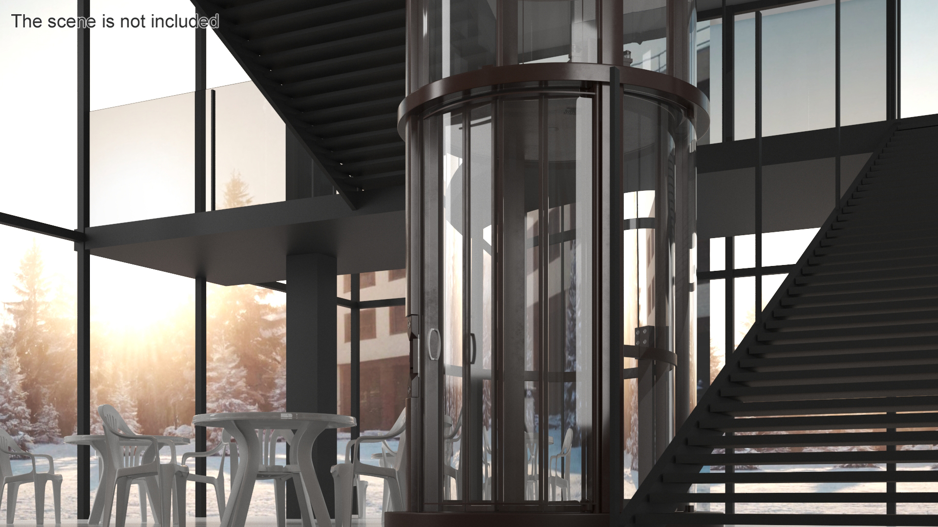 Vuelift Full Glass Lift Brown 3D model
