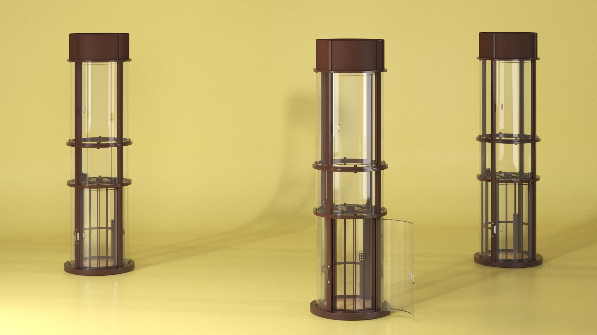 Vuelift Full Glass Lift Brown 3D model