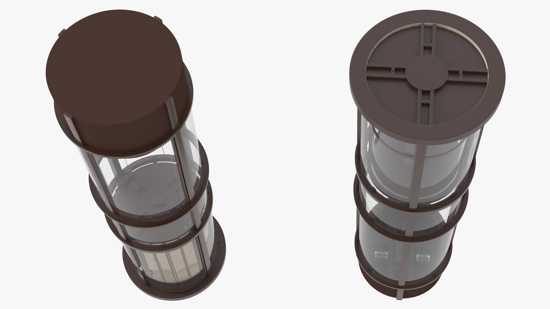 Vuelift Full Glass Lift Brown 3D model