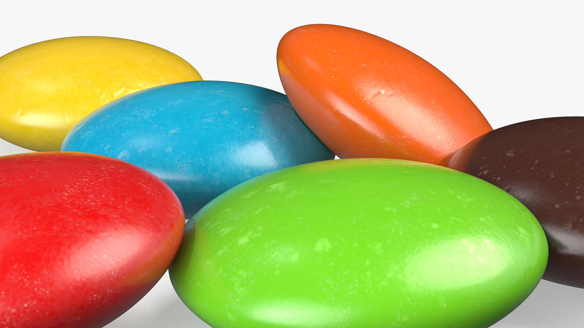 3D model Multicolored Chocolate Candies