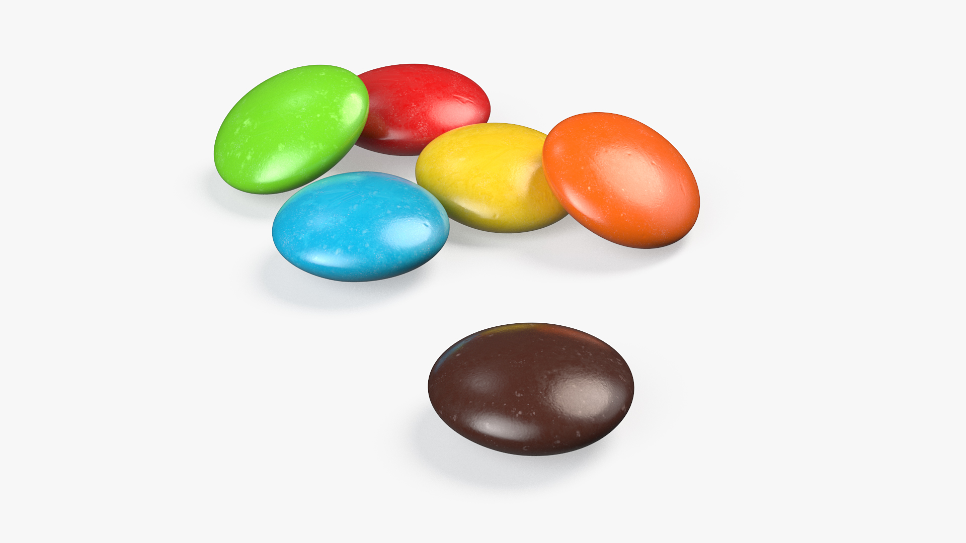 3D model Multicolored Chocolate Candies