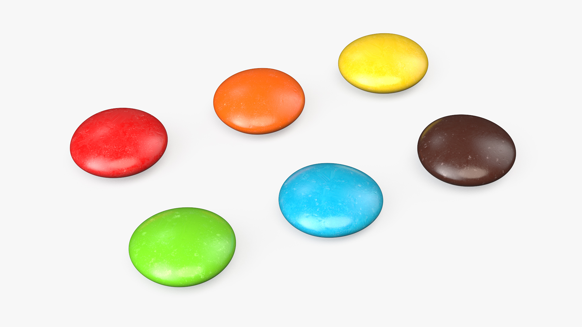 3D model Multicolored Chocolate Candies