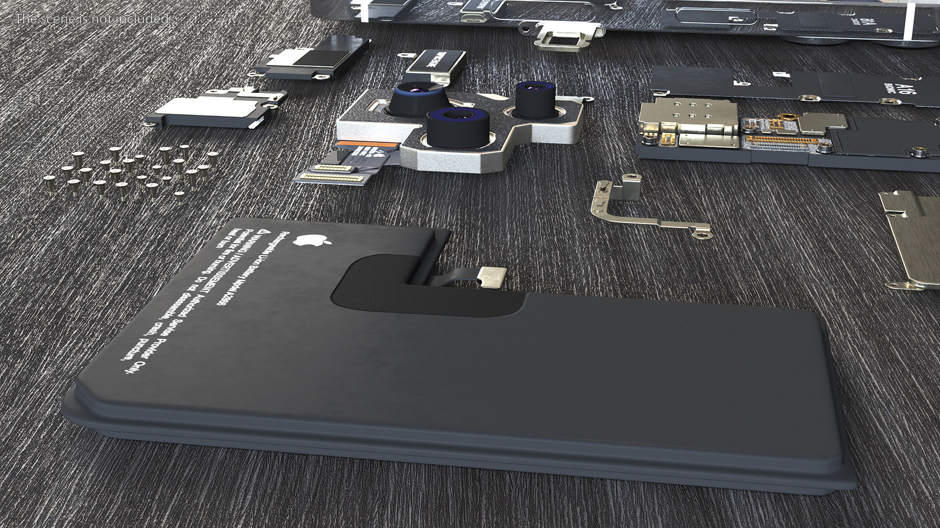 iPhone 14 Pro with Full Internal Structure 3D