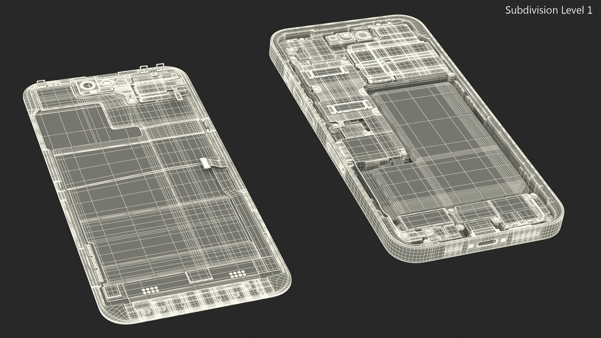 iPhone 14 Pro with Full Internal Structure 3D