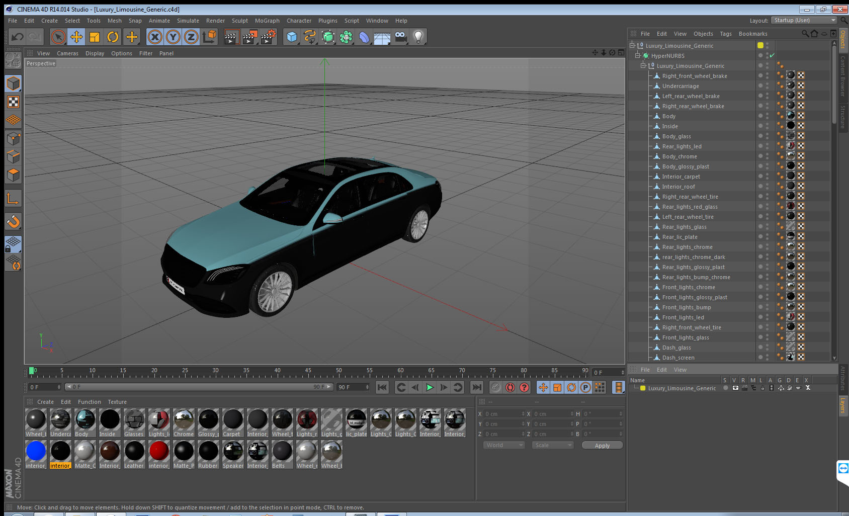 Luxury Limousine Generic 3D model