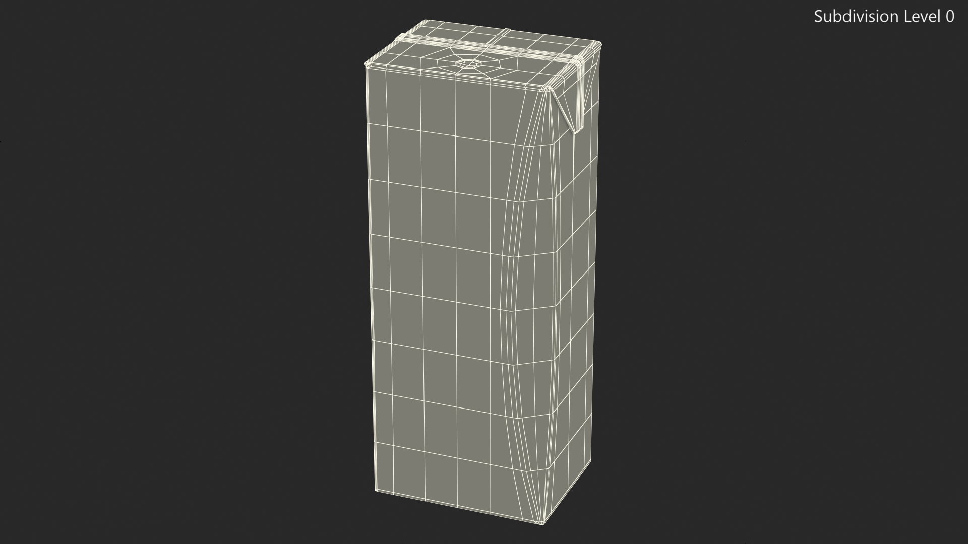 3D model Small Aseptic Carton Mockup Striped