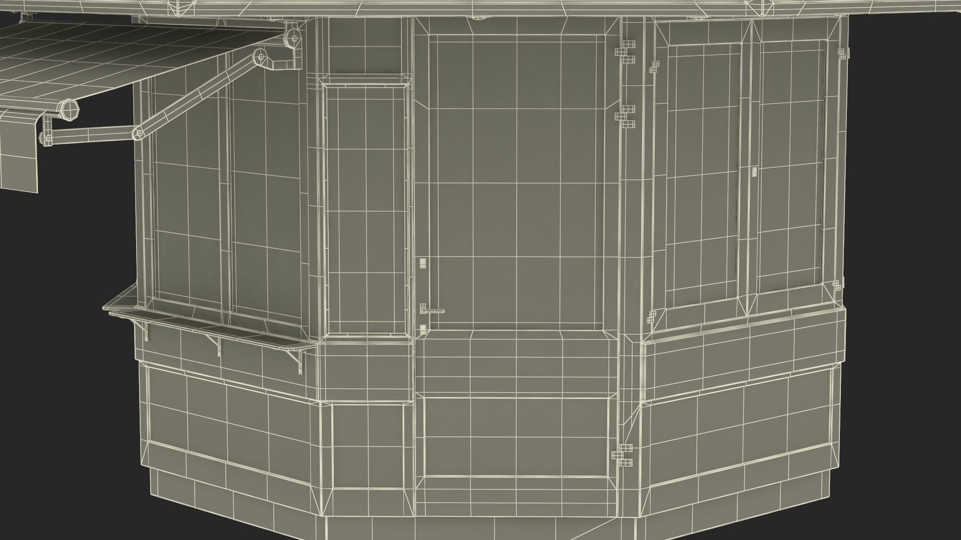 Rheinische Post Newspaper Kiosk Green 3D