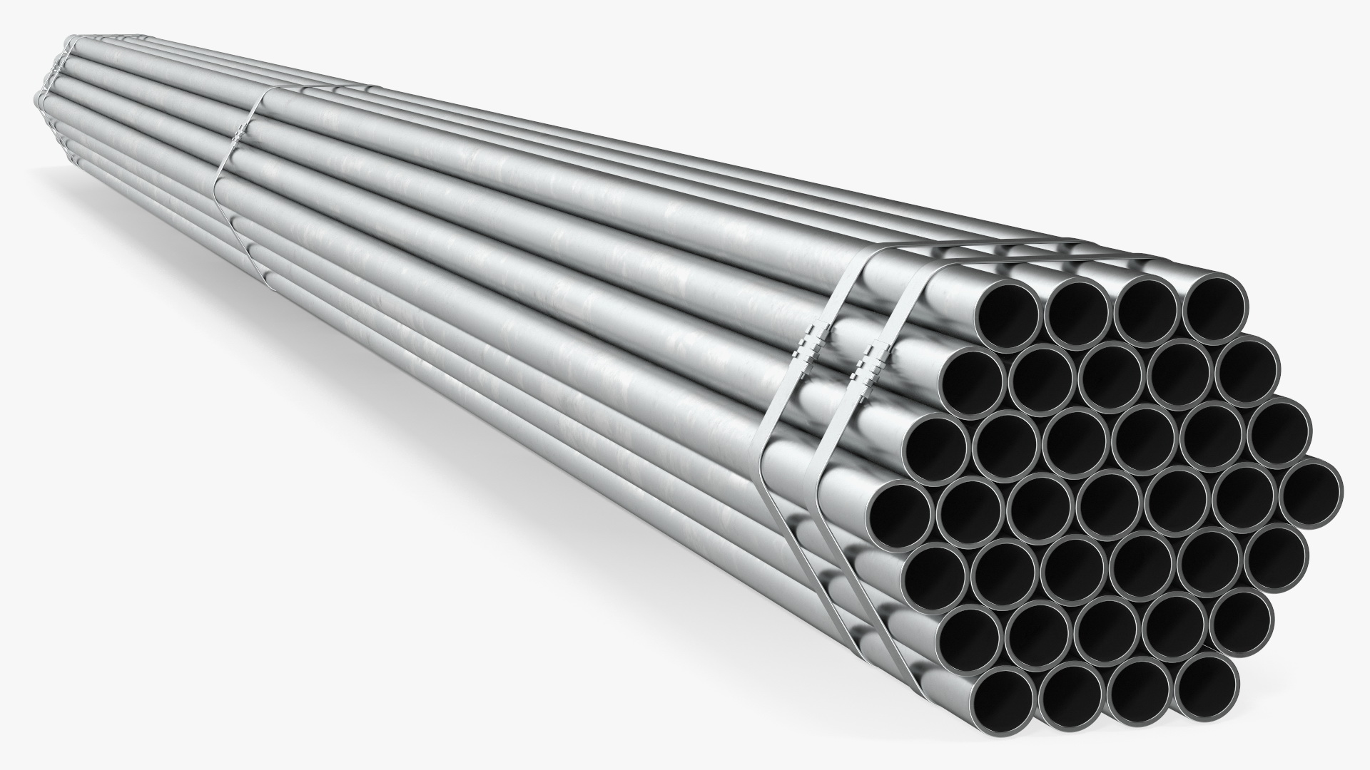 Steel Pipes Bundle 6 Meters 3D